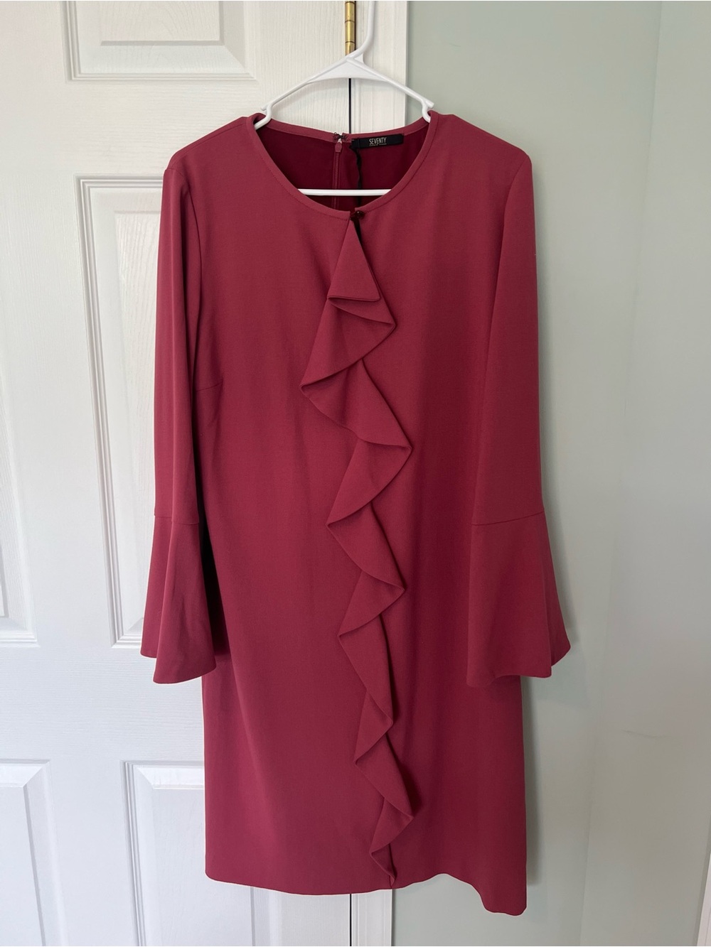 Italian Designer Seventy Ruffle Front Dress – IT 46 / US 10-12 – Made in Italy